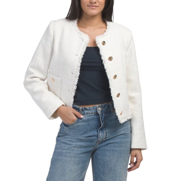CYRUS cream Boucle Knit Jacket